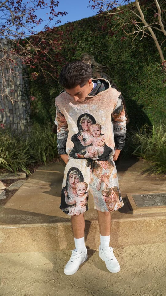 Virgin Mary Tapestry Shorts