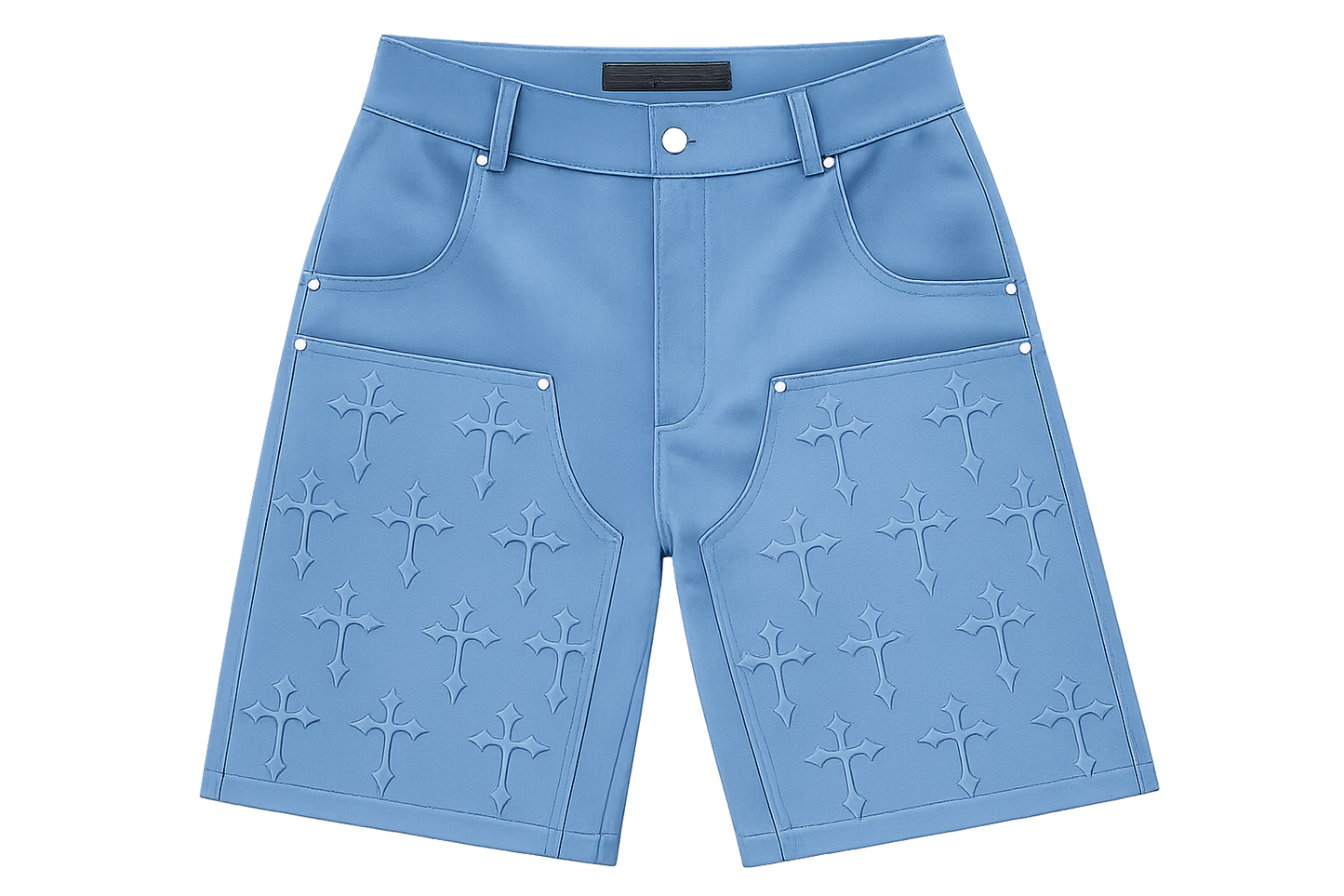 Sacred Crosses Carpenter Shorts - Blue